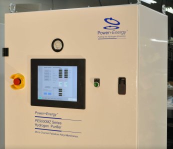 The Power+Energy PE9000MZ Series features a PLC industrial controller with an intuitive touch-screen interface