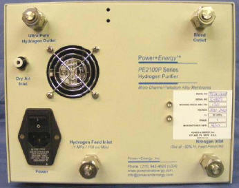 Power+Energy PE2100P Low-Flow Micro-Channel Hydrogen Purifier